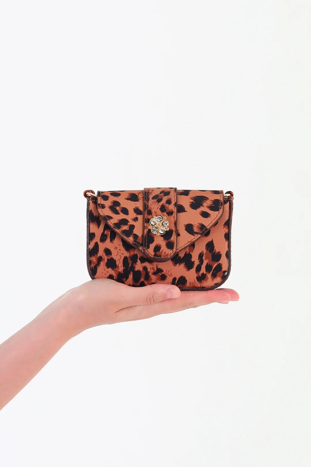 Rummel Zincirli Mini Çanta Leopar