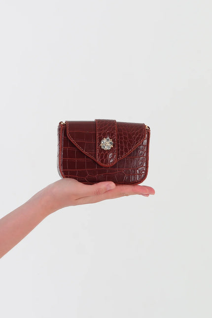 Rummel Zincirli Mini Çanta Taba