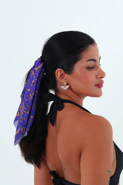 Lava Çok renkli Fular Toka Mor