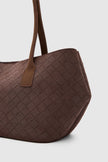 Mona Süet Shopper Omuz Çantası Kahve