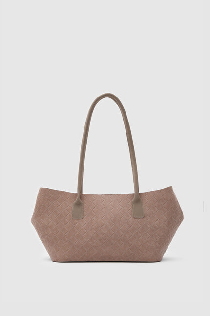 Mona Süet Shopper Omuz Çantası Vizon
