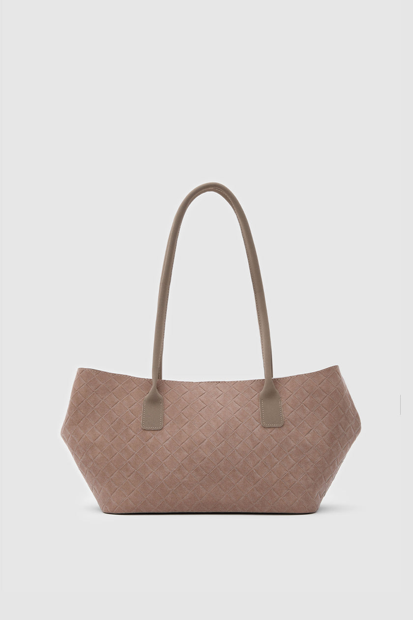 Mona Süet Shopper Omuz Çantası Vizon