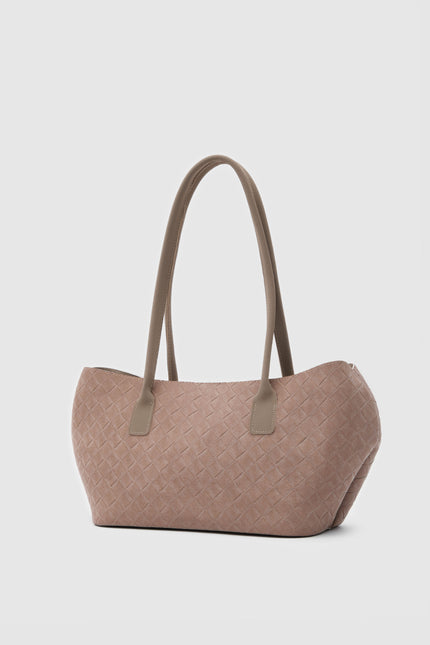 Mona Süet Shopper Omuz Çantası Vizon