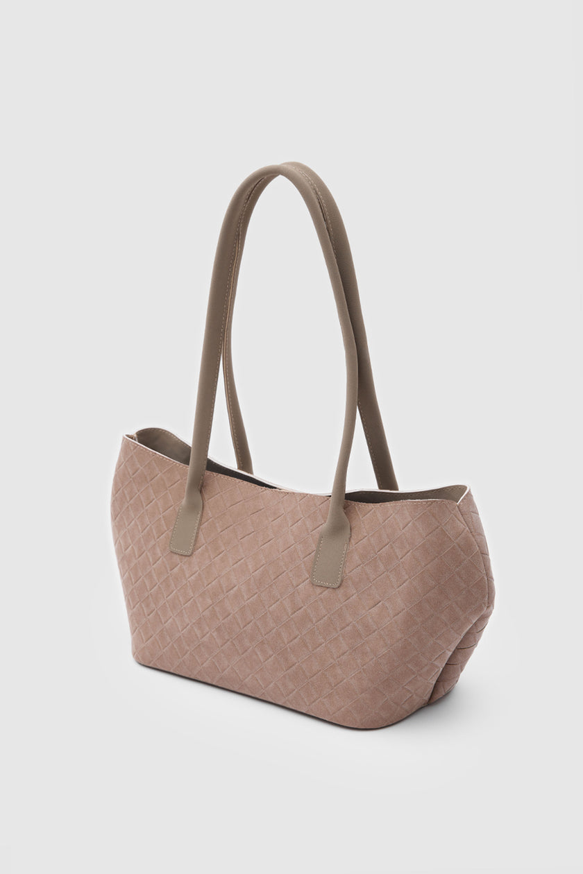 Mona Süet Shopper Omuz Çantası Vizon