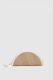 Venice Hasır Clutch Çanta Krem