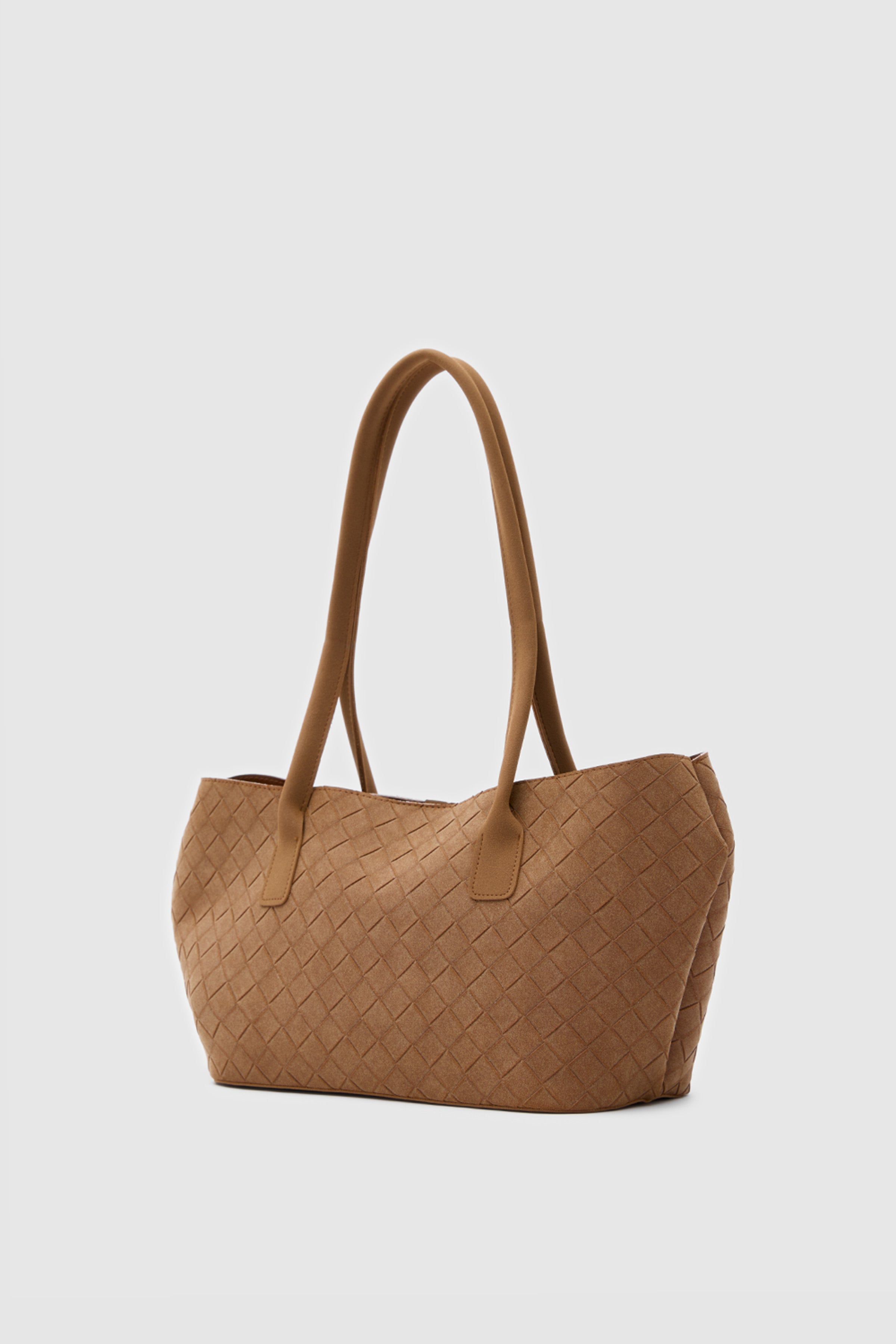 Mona Süet Shopper Omuz Çantası Taba