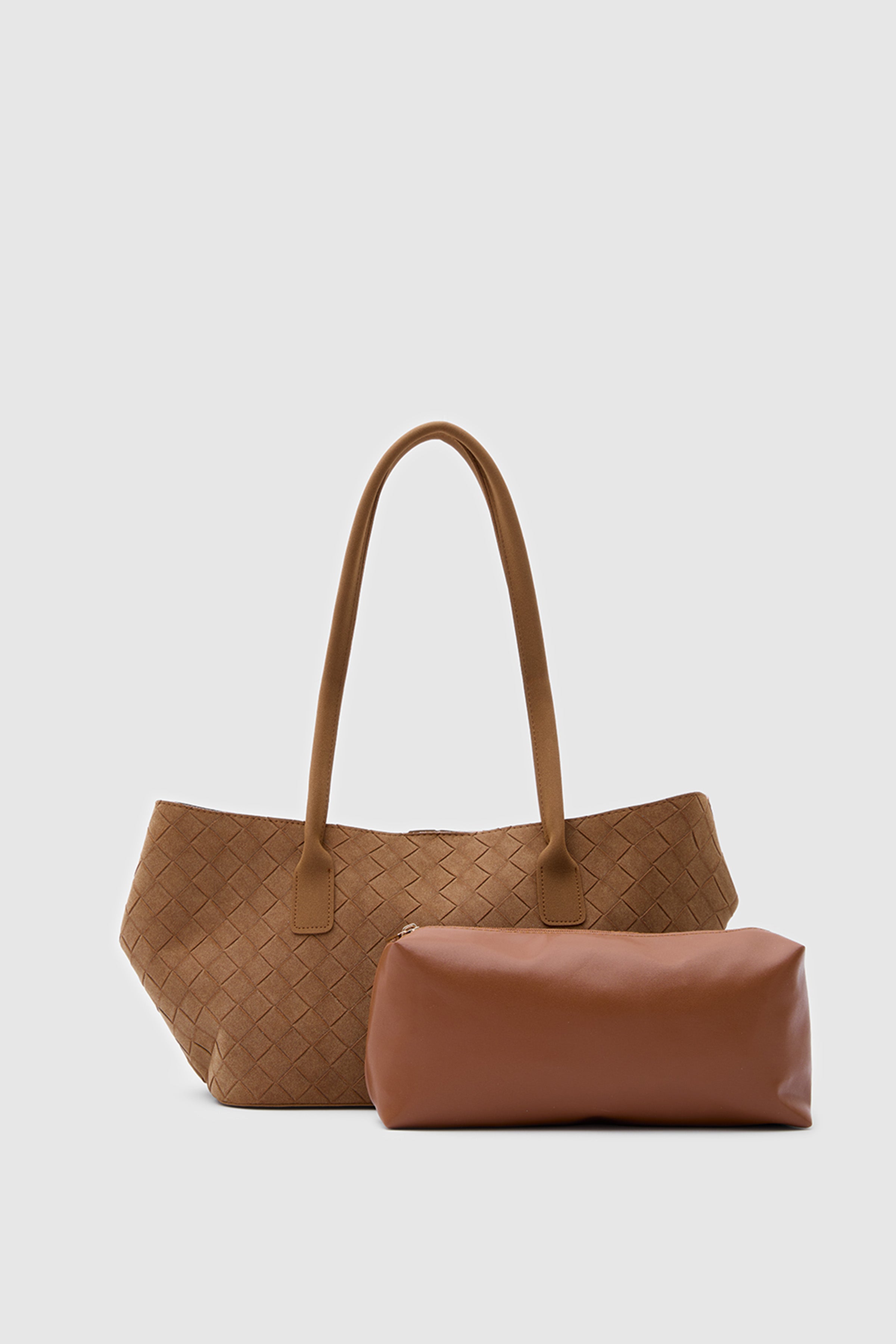 Mona Süet Shopper Omuz Çantası Taba