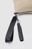 Coconut Hasır Clutch El Çantası - Siyah