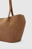 Mona Süet Shopper Omuz Çantası Taba
